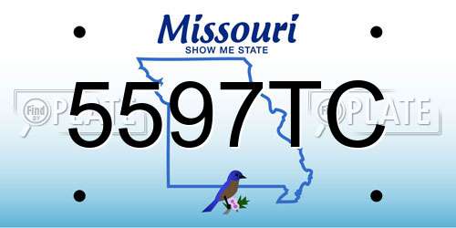 5597TC Missouri License Plate