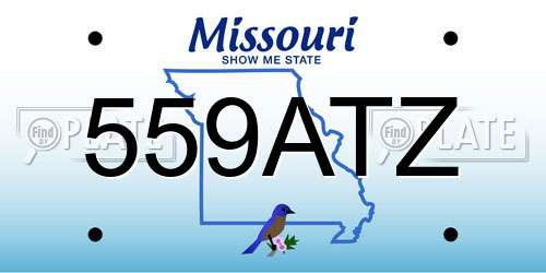 559ATZ Missouri License Plate
