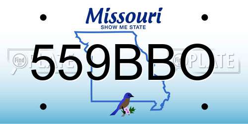 559BBO Missouri License Plate