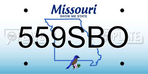 559SBO Missouri License Plate