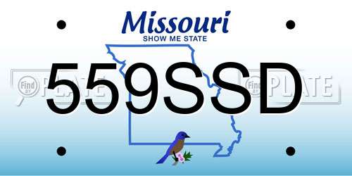 559SSD Missouri License Plate