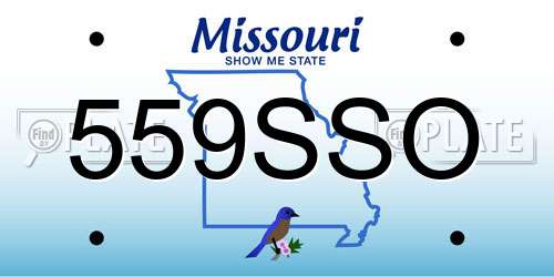 559SSO Missouri License Plate