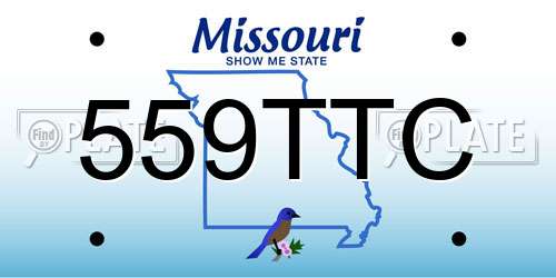 559TTC Missouri License Plate
