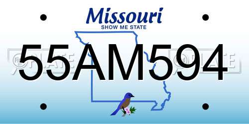 55AM594 Missouri License Plate