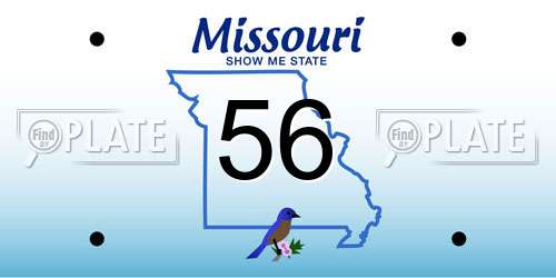 56 Missouri License Plate