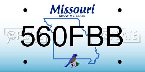 560FBB Missouri License Plate