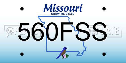 560FSS Missouri License Plate