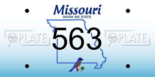 563 Missouri License Plate