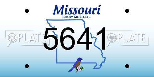 5641 Missouri License Plate