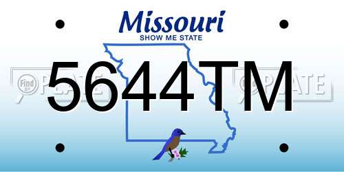 5644TM Missouri License Plate