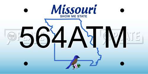 564ATM Missouri License Plate