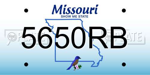 5650RB Missouri License Plate
