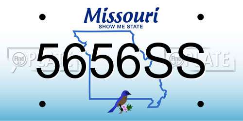 5656SS Missouri License Plate