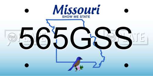 565GSS Missouri License Plate
