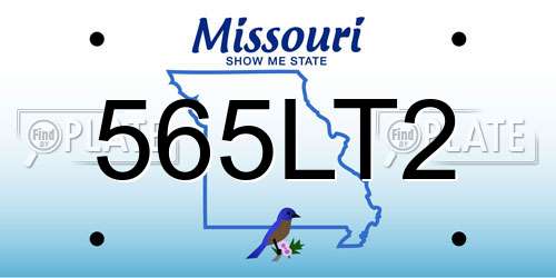565LT2 Missouri License Plate