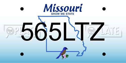565LTZ Missouri License Plate