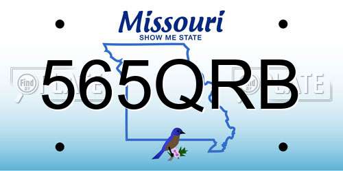 565QRB Missouri License Plate
