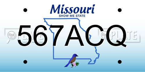 567ACQ Missouri License Plate