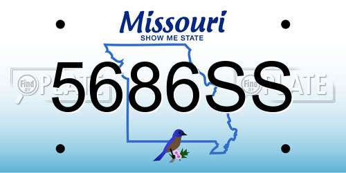 5686SS Missouri License Plate
