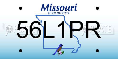 56L1PR Missouri License Plate