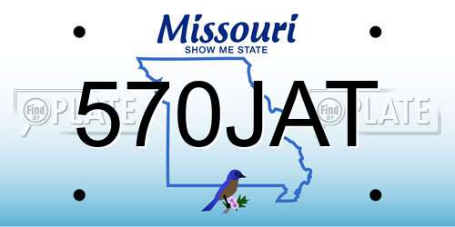 570JAT Missouri License Plate
