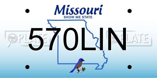 570LIN Missouri License Plate