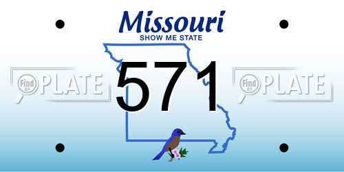 571 Missouri License Plate