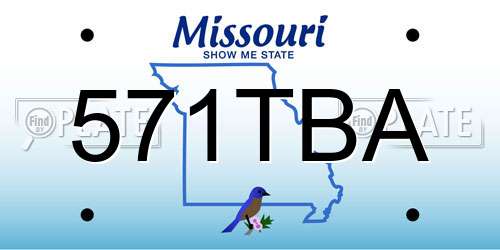 571TBA Missouri License Plate