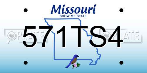 571TS4 Missouri License Plate