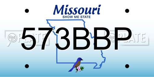 573BBP Missouri License Plate