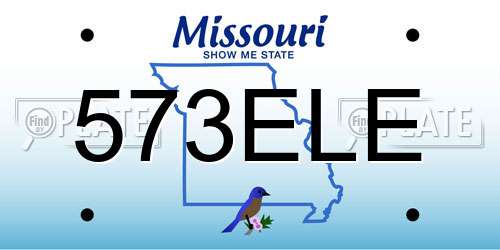 573ELE Missouri License Plate