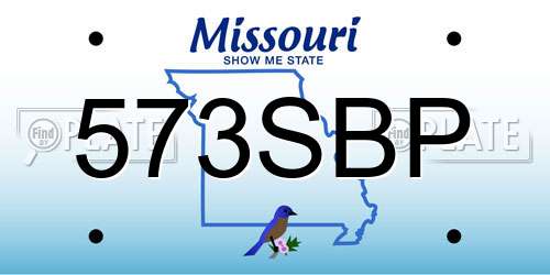 573SBP Missouri License Plate