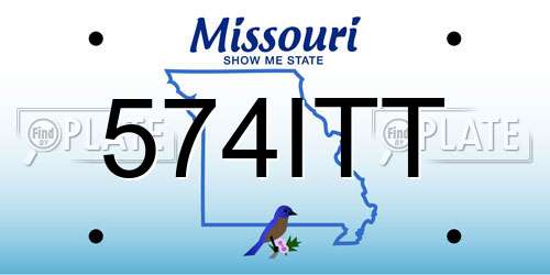574ITT Missouri License Plate