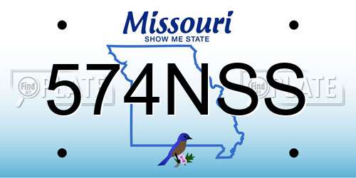 574NSS Missouri License Plate