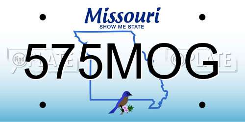 575MOG Missouri License Plate
