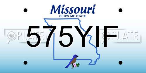 575YIF Missouri License Plate