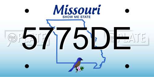 5775DE Missouri License Plate