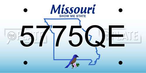 5775QE Missouri License Plate