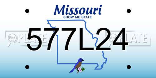 577L24 Missouri License Plate