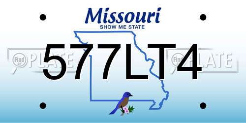 577LT4 Missouri License Plate