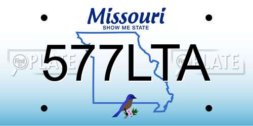 577LTA Missouri License Plate