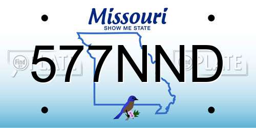 577NND Missouri License Plate