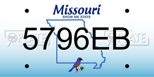 5796EB Missouri License Plate