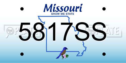 5817SS Missouri License Plate