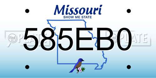 585EB0 Missouri License Plate