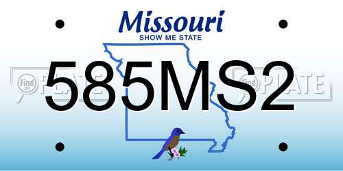 585MS2 Missouri License Plate