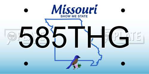 585THG Missouri License Plate