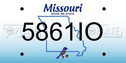 5861IO Missouri License Plate