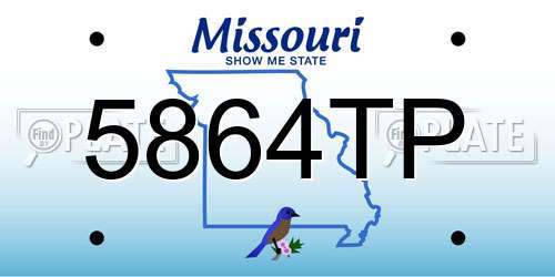 5864TP Missouri License Plate