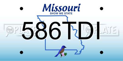 586TDI Missouri License Plate